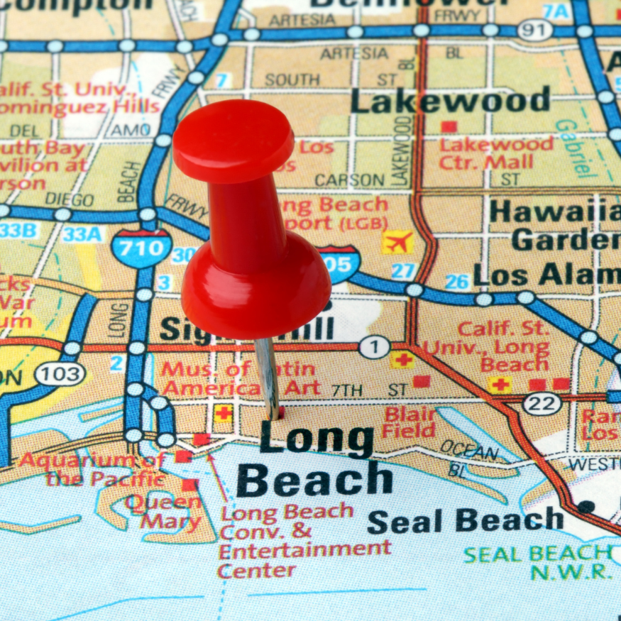 Long Beach on the map